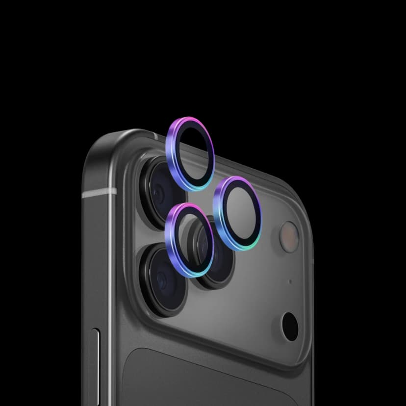 Uniq Apple iPhone 17 Pro Max Optix Alüminyum Kamera Lens Koruyucu - Rainbow
