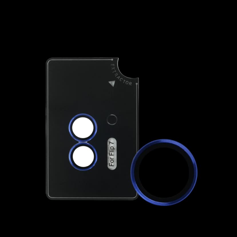 URR Samsung Galaxy Z Flip 7 AR Kamera Lens Koruyucu - Mavi