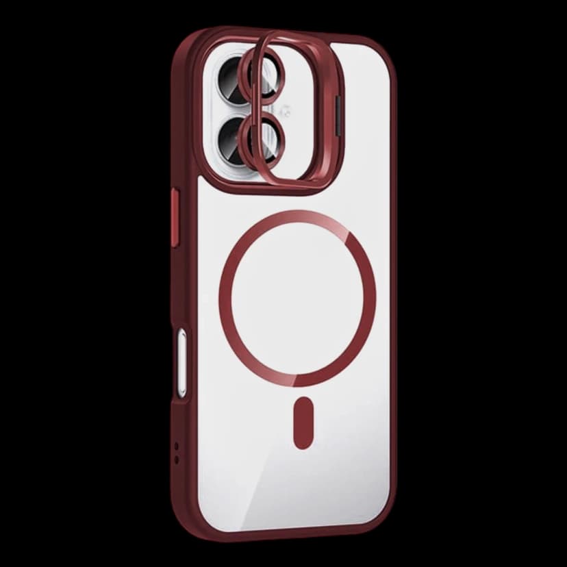 Joko Apple iPhone 16 Plus Remim Lensli Magsafe Standlı Kapak - Bordo