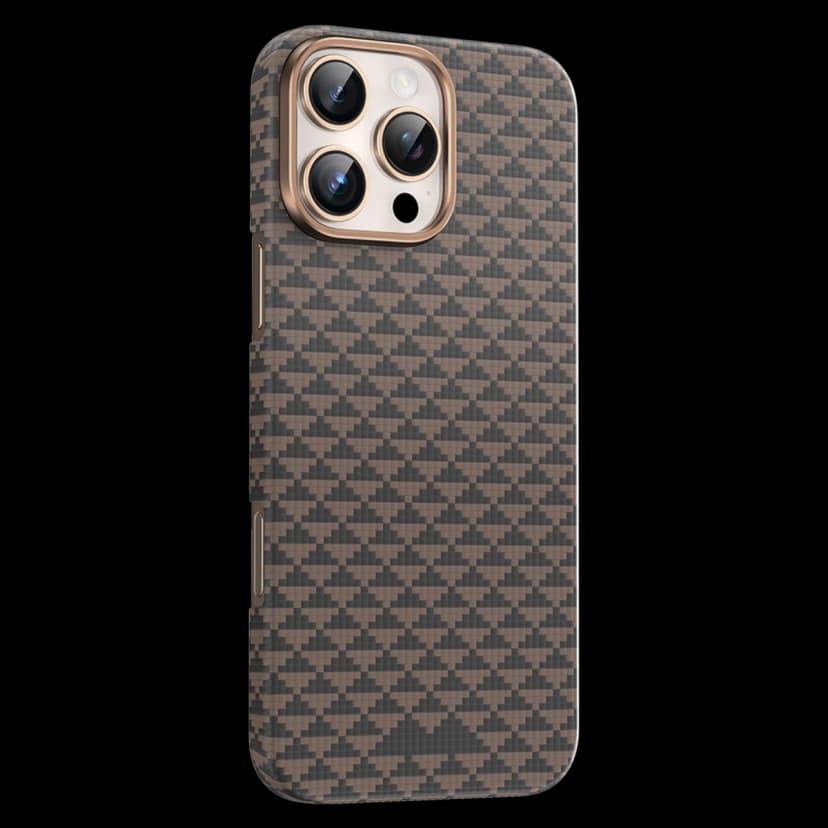 Keephone Apple iPhone 16 Pro Max Kevlar Paris Magsafe Kapak - Çöl Titanyum