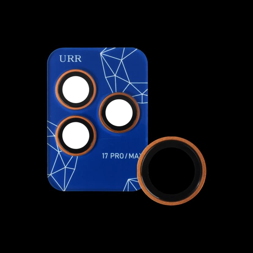 URR Apple iPhone 17 Pro Max Sapphire PVDSS Kamera Lens Koruyucu - Turuncu