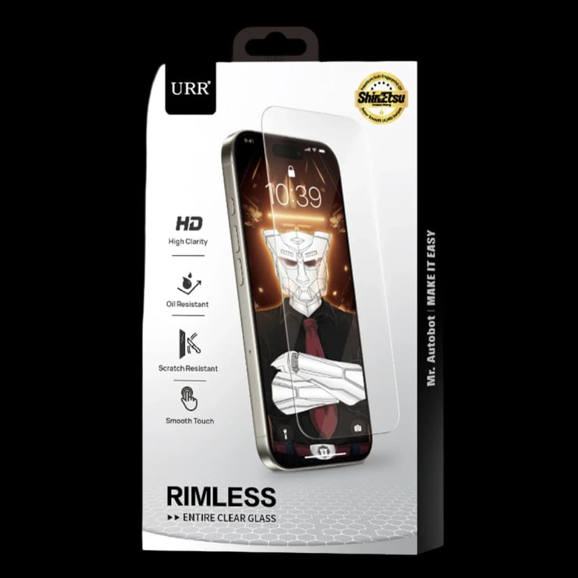 URR Apple iPhone 17 Rimless Entire Clear Cam Ekran Koruyucu - Şeffaf