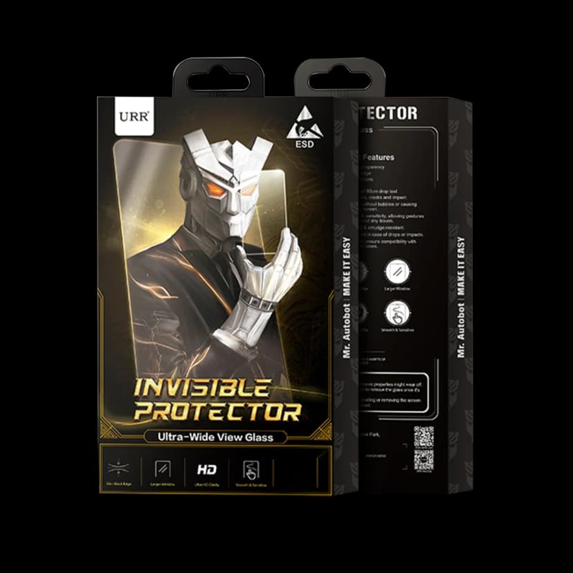 URR Apple iPhone 17 Pro Invisible Ultra Wide View HD Cam Ekran Koruyucu - Siyah