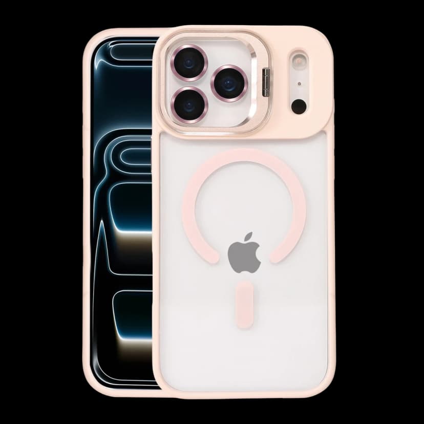 Joko Apple iPhone 17 Pro Remim Lensli Magsafe Standlı Kapak - Pembe