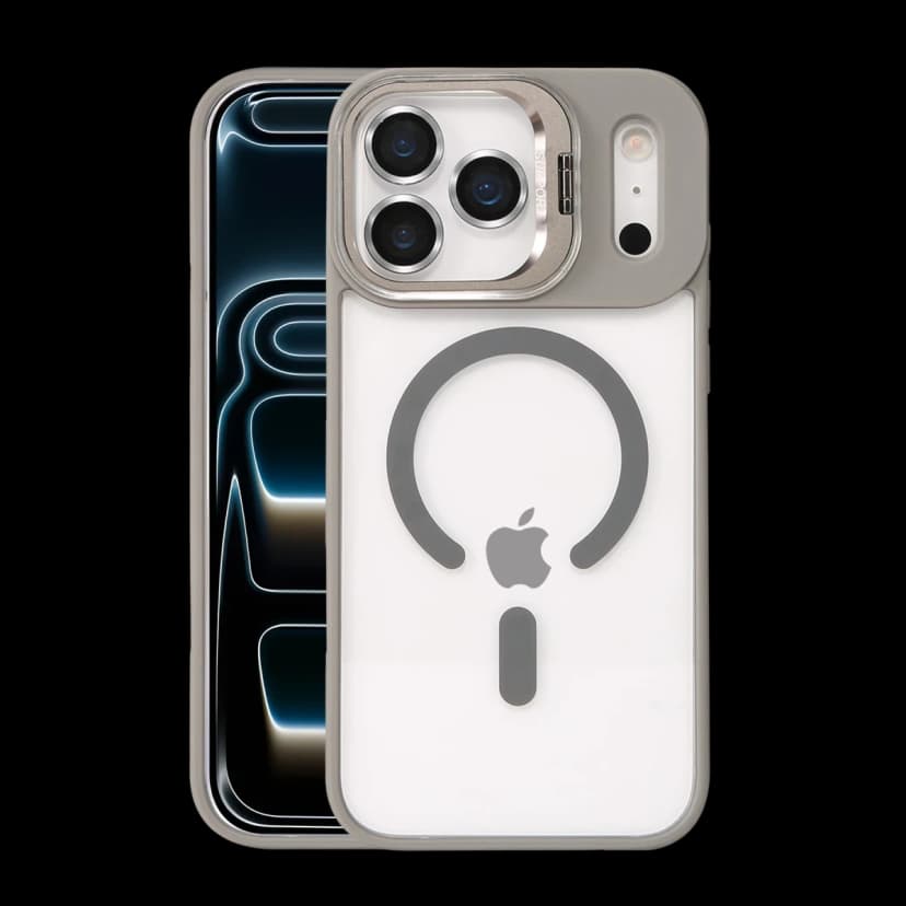 Joko Apple iPhone 17 Pro Remim Lensli Magsafe Standlı Kapak - Titan Gri