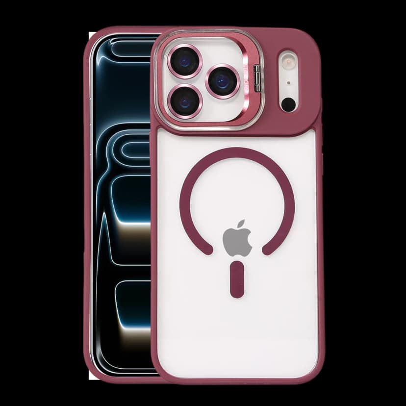 Joko Apple iPhone 17 Pro Remim Lensli Magsafe Standlı Kapak - Bordo