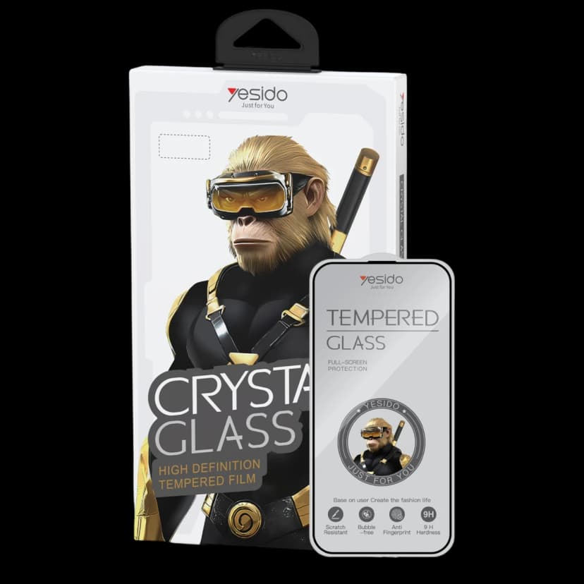 Yesido Apple iPhone 17 Air TG26 Ultra Clear HD Cam Ekran Koruyucu - Siyah