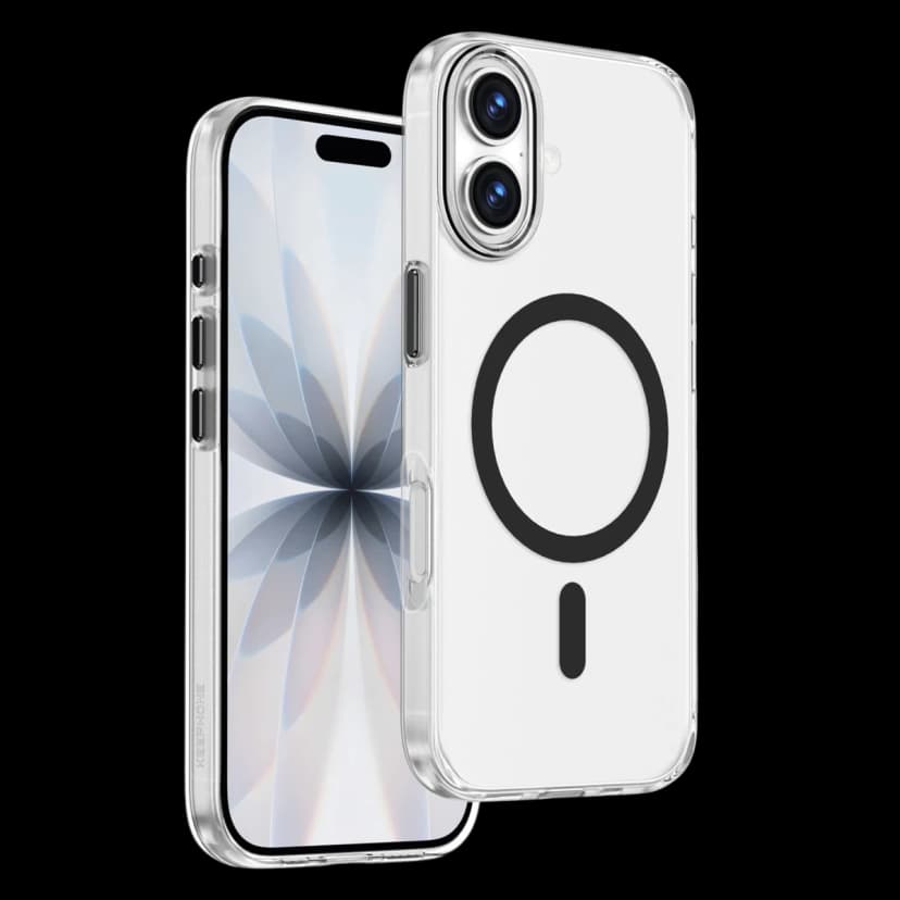 Keephone Apple iPhone 17 Aurora Şeffaf Magsafe Kılıf - Siyah