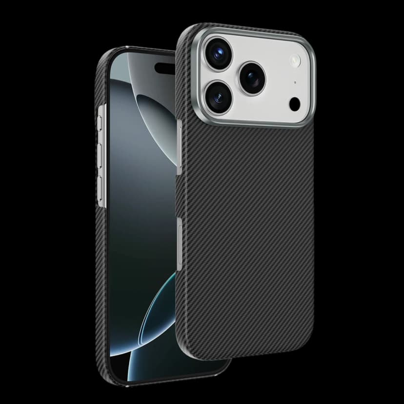 Keephone Apple iPhone 17 Pro Kevlar Sweden Magsafe Kılıf - Siyah