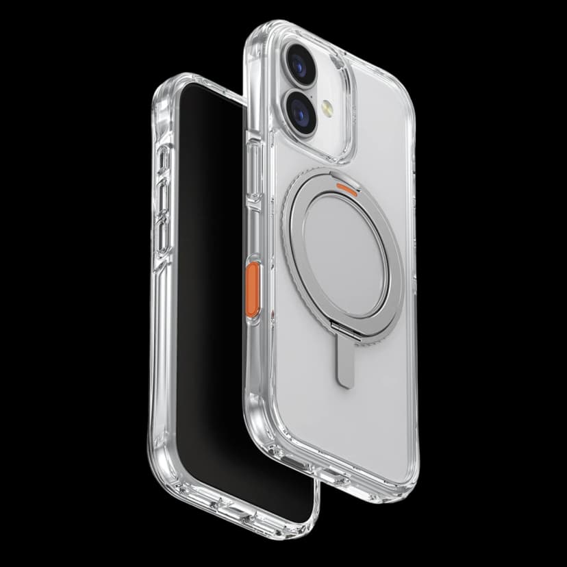 Uniq Apple iPhone 17 Swivix Rotating Kickstand Kapak - Şeffaf
