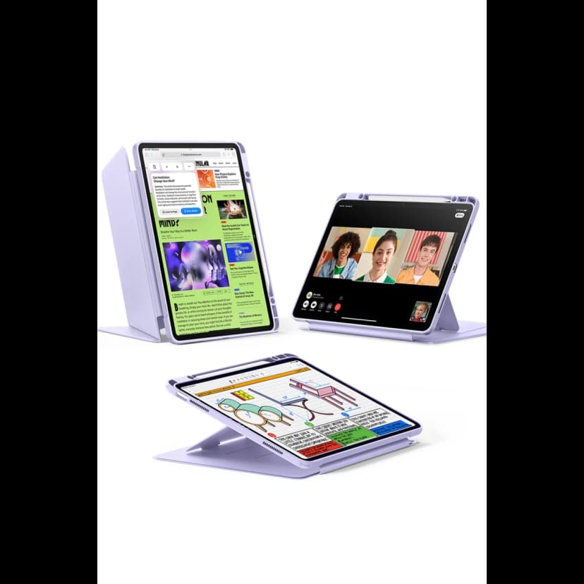 ESR Apple iPad Air 13 (2024) Flip Hybrid Kalemlikli Tablet Kılıfı - Mor