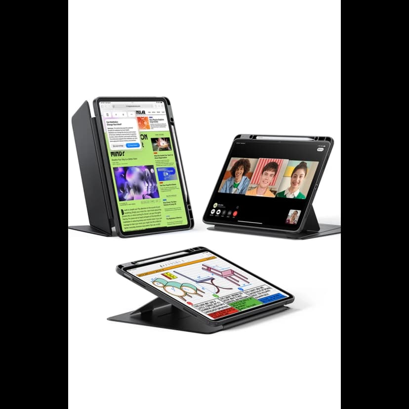 ESR Apple iPad Air 13 (2024) Flip Hybrid Kalemlikli Tablet Kılıfı - Siyah