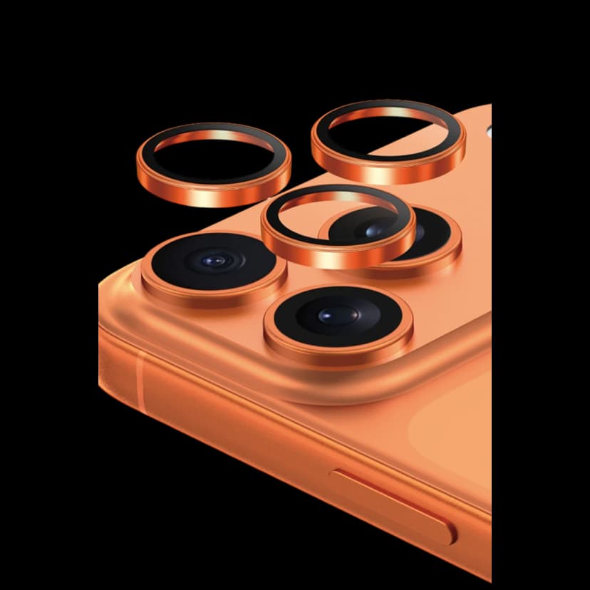 Keephone Apple iPhone 17 Pro Max Bright PVD Metal Kamera Lens - Turuncu