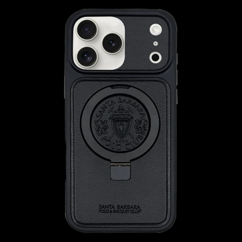 Santa Barbara Polo Racquet Club Apple iPhone 17 Pro Primo Magsafe Stand Kapak - Siyah