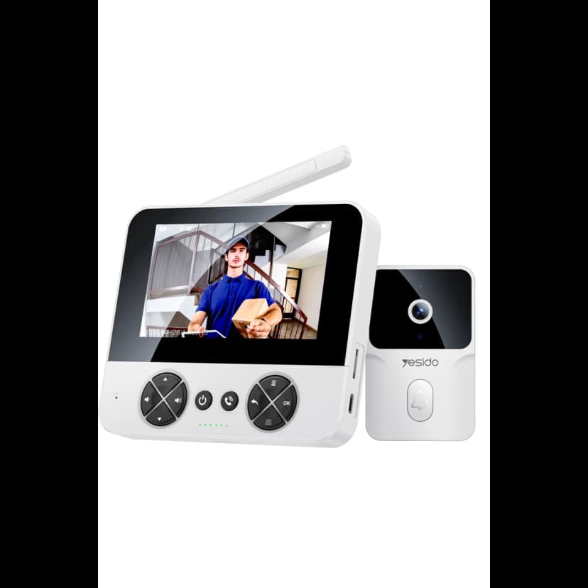 Yesido KM27 Gece Görüş Özellikli Akıllı Görüntülü Wireless Diyafon - Beyaz