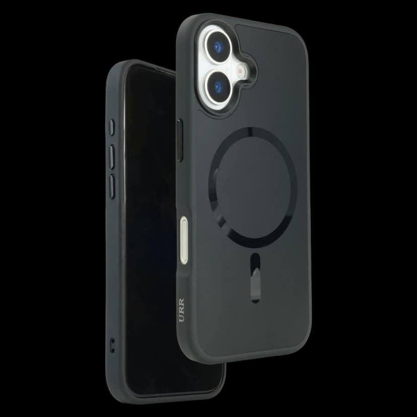 URR Apple iPhone 17 IRIS Matte Pure Glass Magsafe Kapak - Siyah
