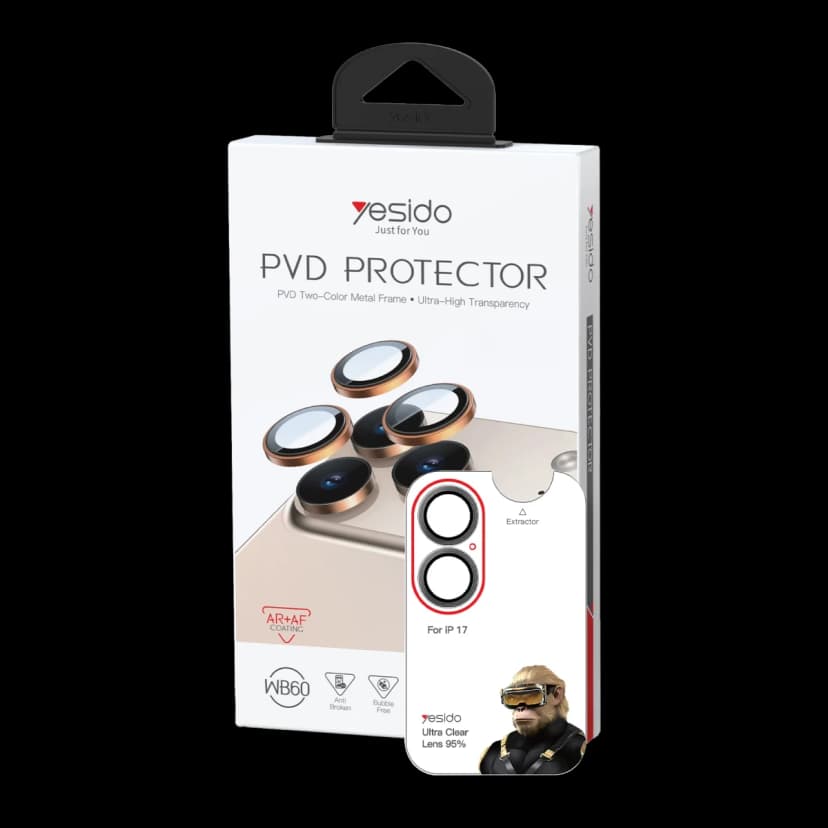 Yesido Apple iPhone 17 WB60 Metal Kamera Lens - Gri