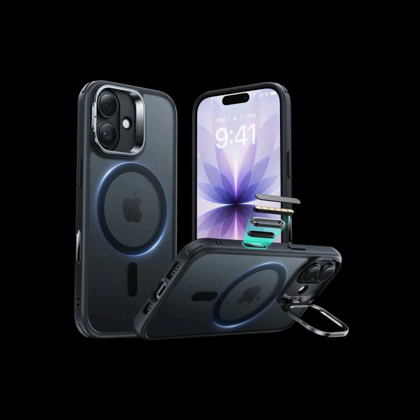 ESR Apple iPhone 17 Air Classic Hybrid Magsafe Standlı Kapak - Buzlu Siyah