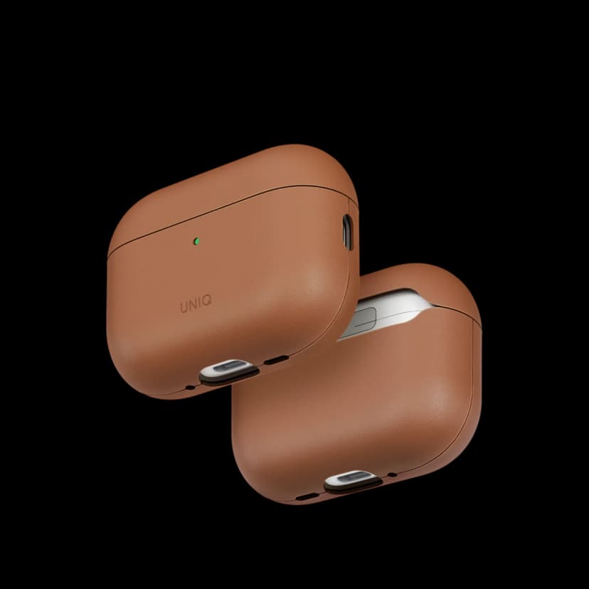 Uniq Apple Airpods Pro 3 (3.nesil) Lyden Vex Deri Kılıf - Karamel