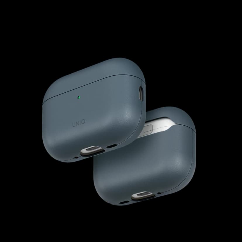Uniq Apple Airpods Pro 3 (3.nesil) Lyden Vex Deri Kılıf - Mavi
