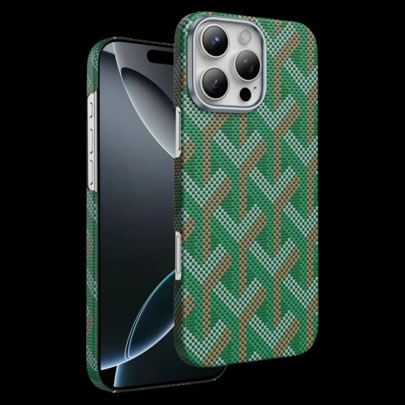 Keephone Apple iPhone 16 Pro Max Kevlar Prague Magsafe Kapak - Yeşil
