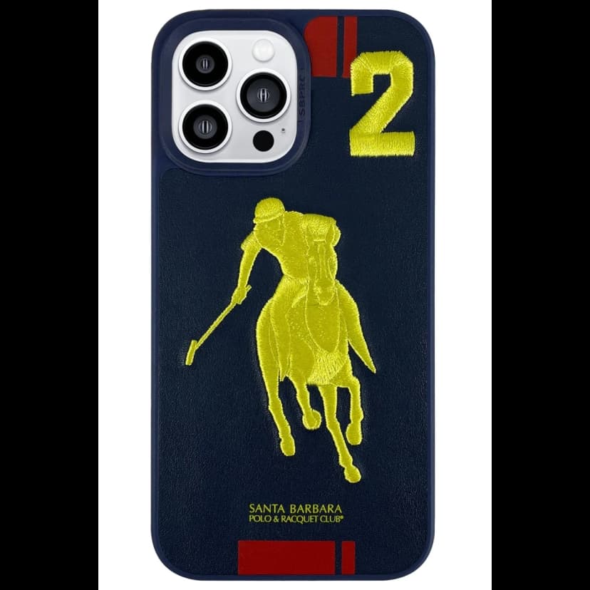 Santa Barbara Polo Racquet Club Apple iPhone 14 Pro Max Garner Deri Kapak - Lacivert