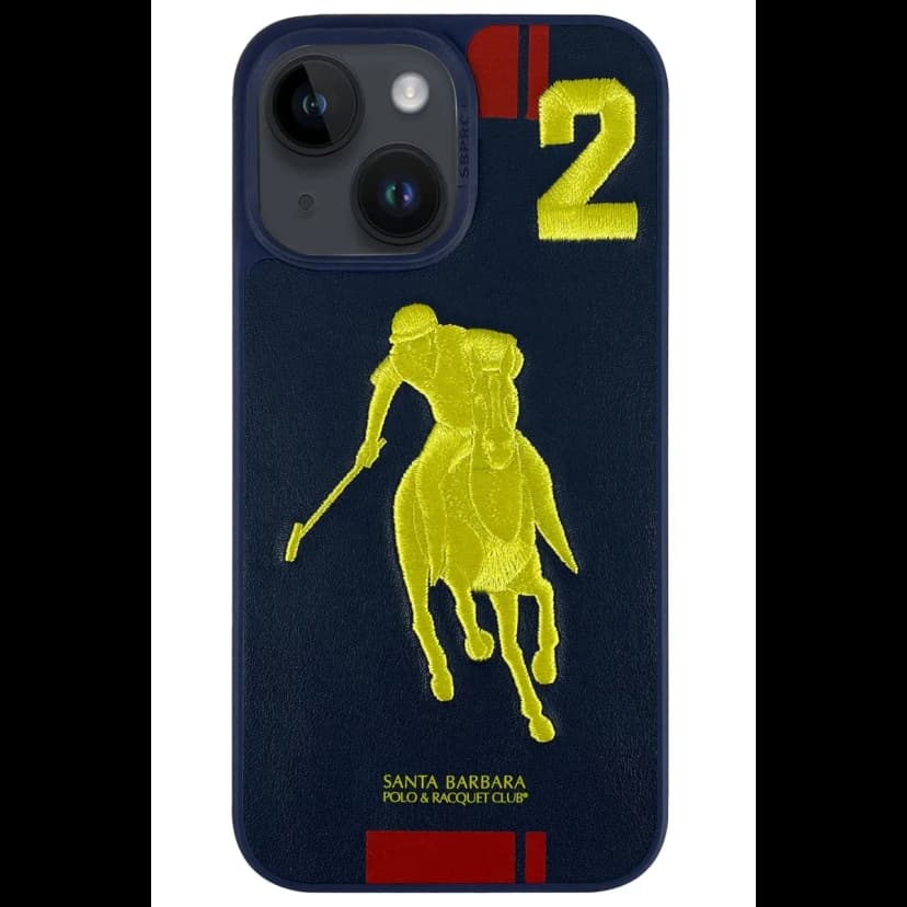 Santa Barbara Polo Racquet Club Apple iPhone 14 Garner Deri Kapak - Lacivert