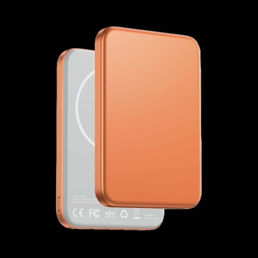 Keephone PB59 Glossey 5.000 mAh 20W Type-C ve 15W Kablosuz Şarj Destekli Magsafe Powerbank - Turuncu