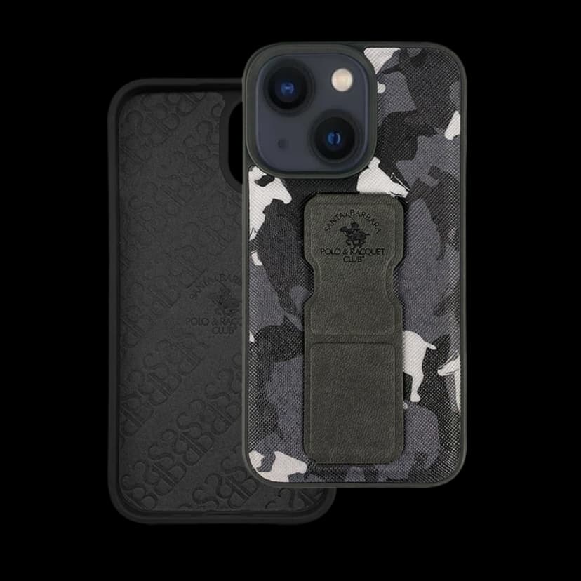 Santa Barbara Polo Racquet Club Apple iPhone 13 Enos Standlı Kapak - Gri