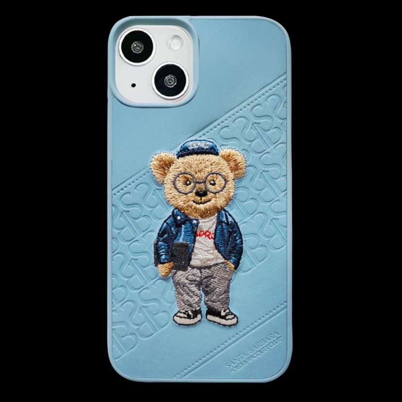 Santa Barbara Polo Racquet Club Apple iPhone 13 Crete Deri Kapak - Mavi