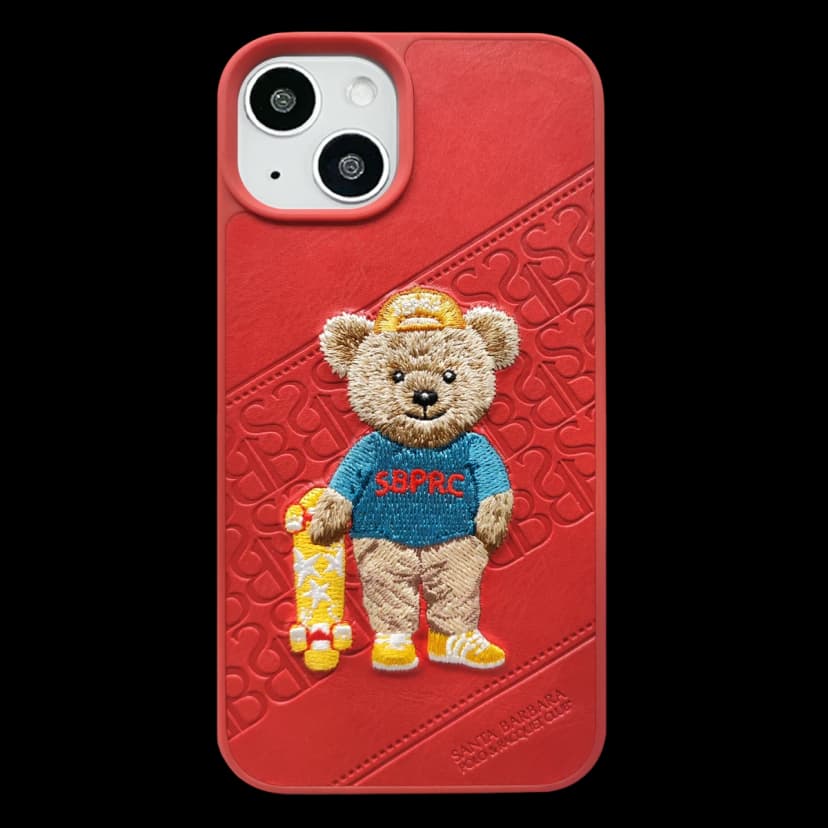 Santa Barbara Polo Racquet Club Apple iPhone 13 Crete Deri Kapak - Kırmızı