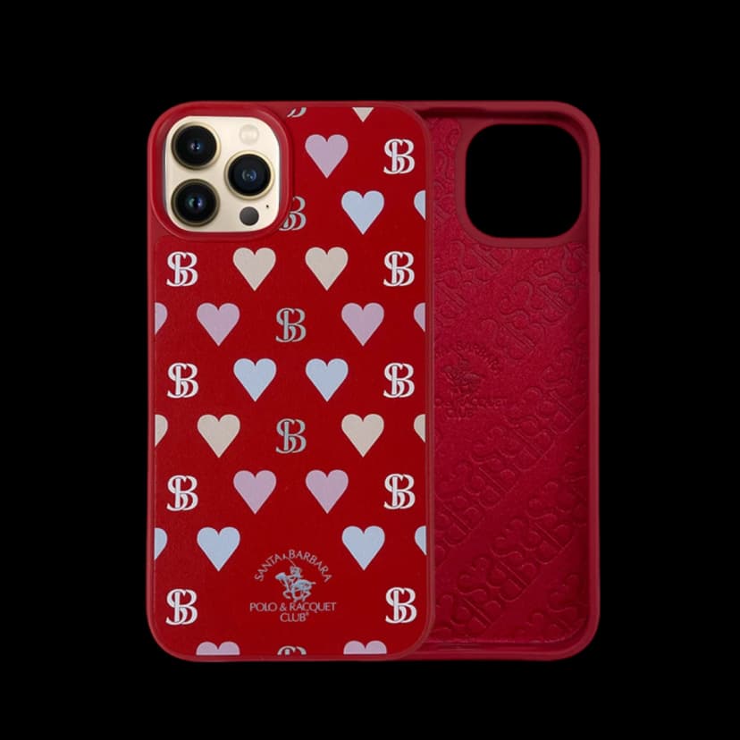 Santa Barbara Polo Racquet Club Apple iPhone 13 Pro Prudence Deri Kapak - Kırmızı