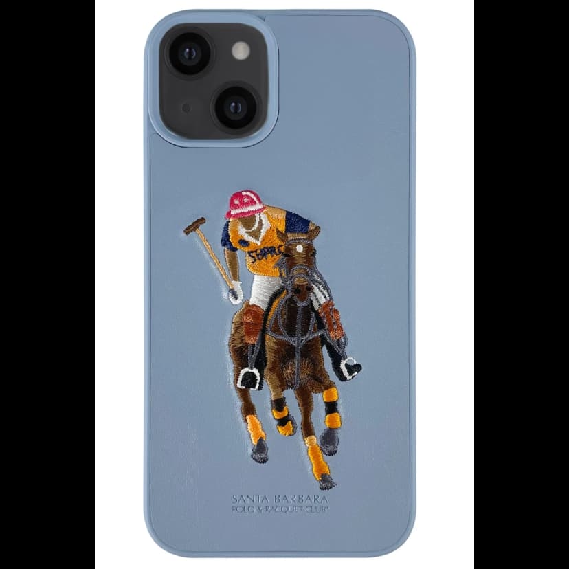 Santa Barbara Polo Racquet Club Apple iPhone 13 Jockey Deri Kapak - Mavi