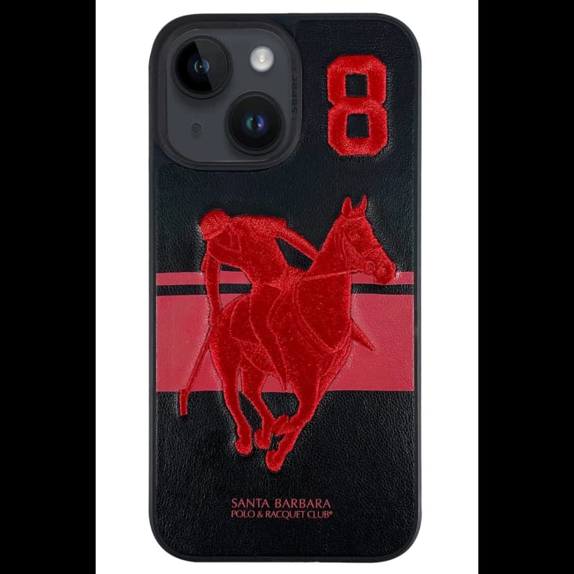 Santa Barbara Polo Racquet Club Apple iPhone 13 Garner Deri Kapak - Siyah