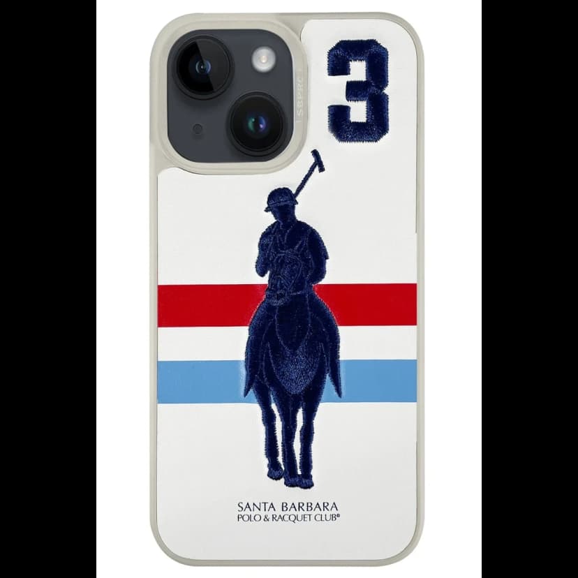 Santa Barbara Polo Racquet Club Apple iPhone 13 Garner Deri Kapak - Beyaz