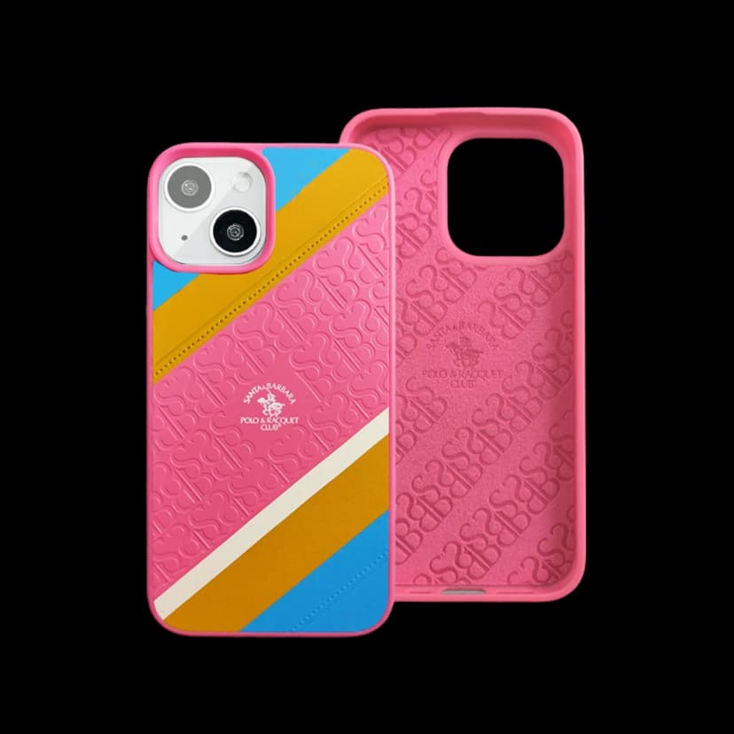 Santa Barbara Polo Racquet Club Apple iPhone 13 Franco Deri Kapak - Pembe