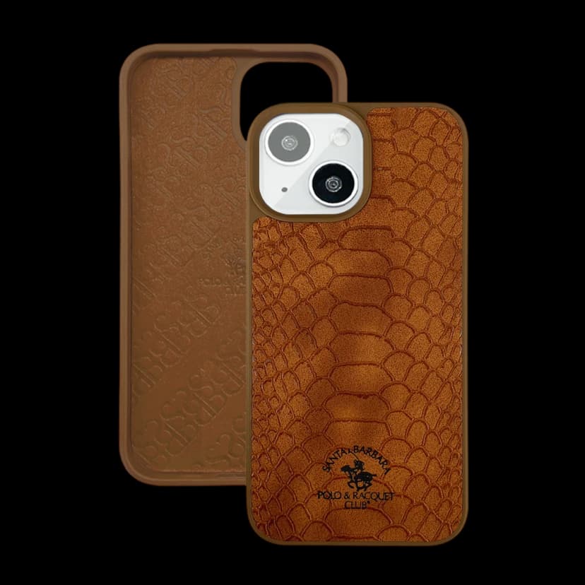 Santa Barbara Polo Racquet Club Apple iPhone 13 Knight Deri Kapak - Kahverengi