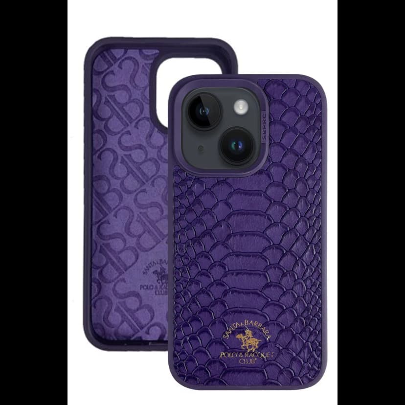 Santa Barbara Polo Racquet Club Apple iPhone 13 Knight Deri Kapak - Mor