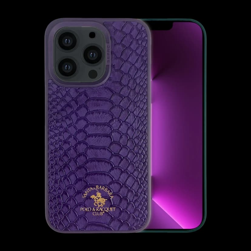 Santa Barbara Polo Racquet Club Apple iPhone 13 Pro Max Knight Deri Kapak - Mor