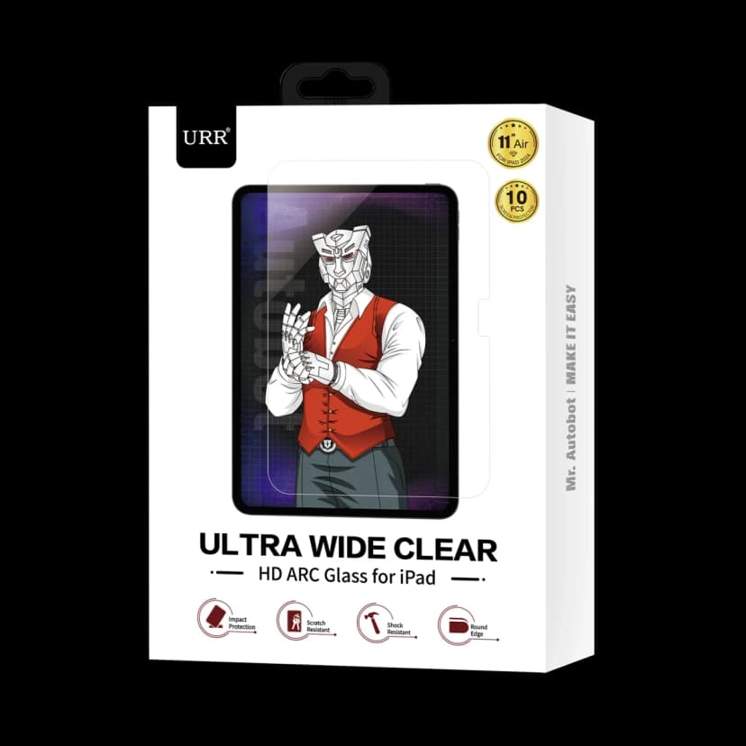 URR Apple iPad 2025 10.9 10.Nesil (A16) ARC HD Tablet Cam Ekran Koruyucu - Şeffaf