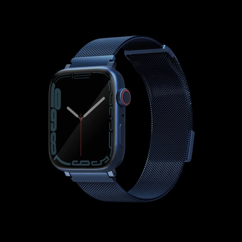 Uniq Apple Watch Ultra 49mm Dante Pro Çelik Örgü Kordon - Mavi