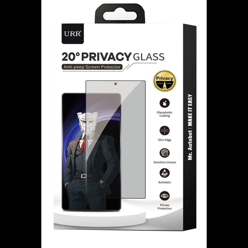 URR Samsung Galaxy S26 Plus 2.5D HD 20º Privacy Cam Ekran Koruyucu - Siyah