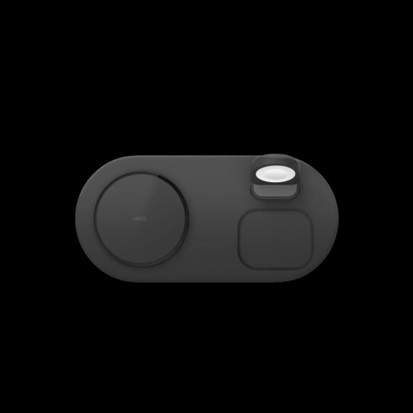 Uniq Aereo 3in1 Magsafe 15W Hızlı Kablosuz Şarj (US) - Koyu Gri