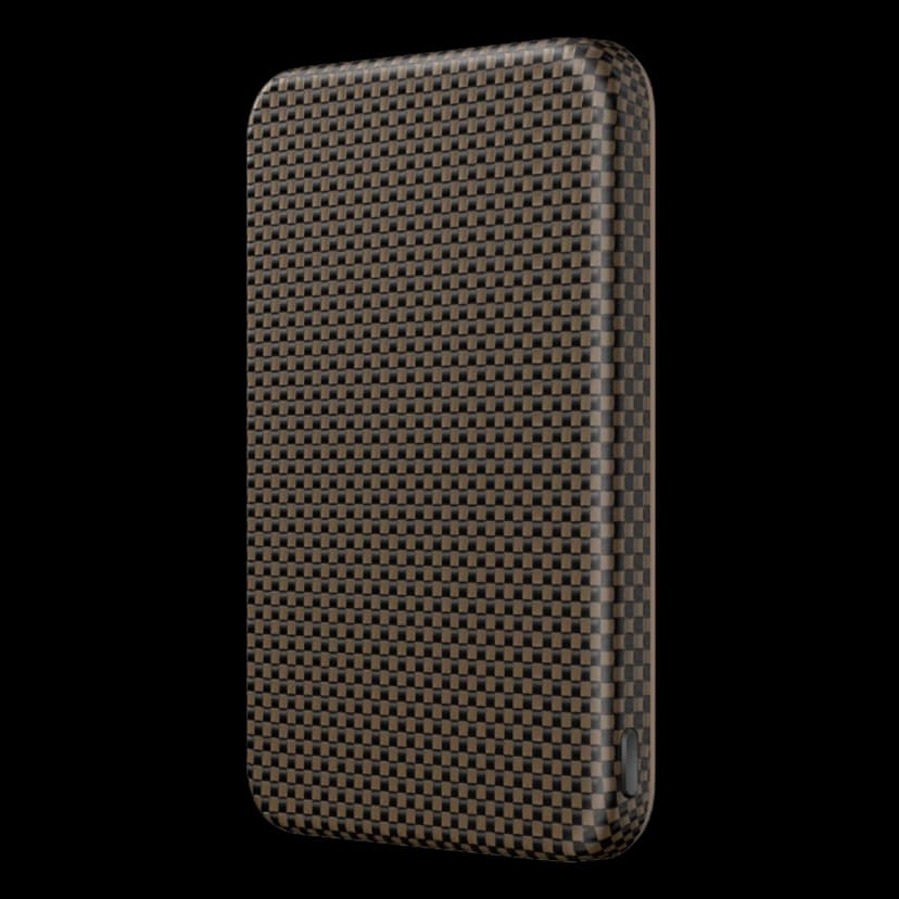 Keephone PB55 Kavos Kevlar 5.000 mAh 20W Type-C ve Semi Solid Destekli Powerbank - Kahverengi