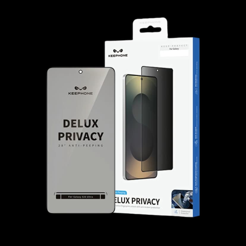 Keephone Samsung Galaxy S26 Plus Delux Privacy 2.5D Hayalet Cam Ekran Koruyucu - Siyah