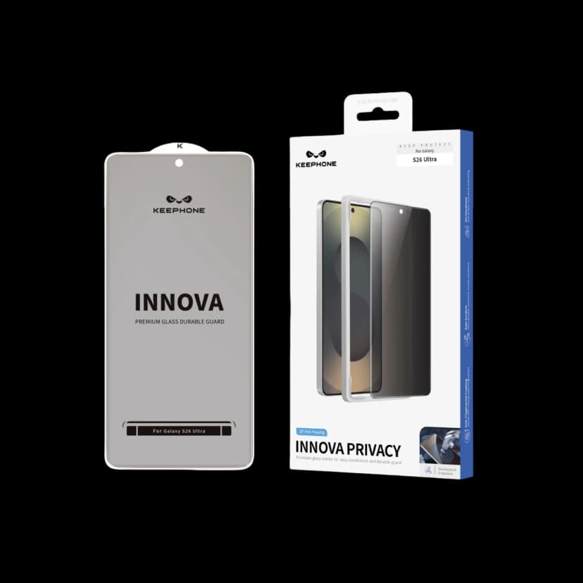 Keephone Samsung Galaxy S26 Innova Hayalet Cam Ekran Koruyucu - Siyah