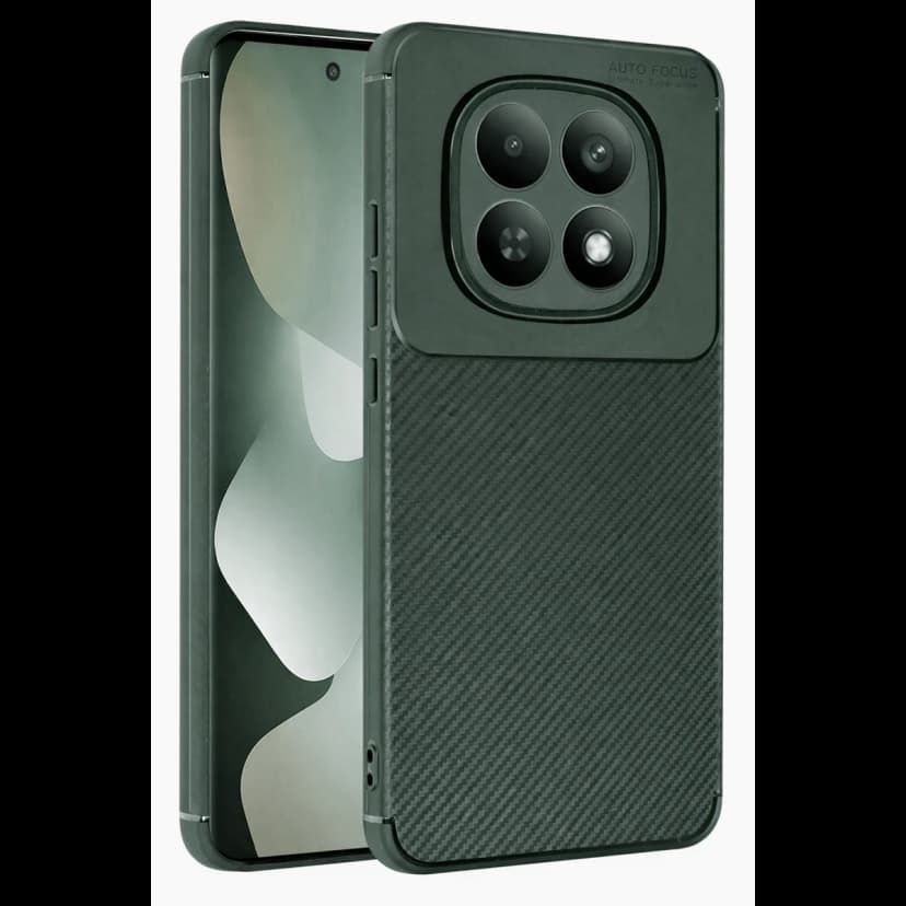Newface Xiaomi Redmi Note 15 Pro 4G Auto Focus Karbon Kapak - Koyu Yeşil