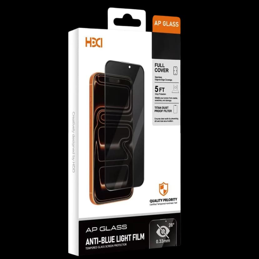 HDD Apple iPhone 17 Pro Rift Hayalet Cam Ekran Koruyucu - Siyah