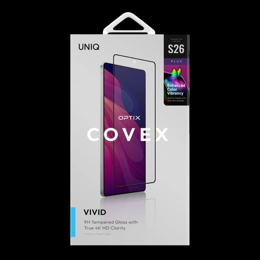Uniq Samsung Galaxy S26 Plus Optix Covex Vivid Cam Ekran Koruyucu - Siyah