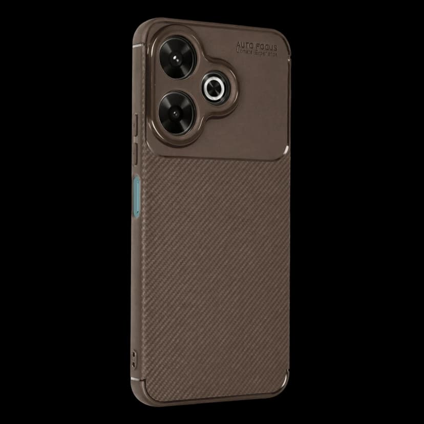 Newface Xiaomi Redmi 13 4G Kılıf Auto Focus Karbon Kapak - Kahverengi